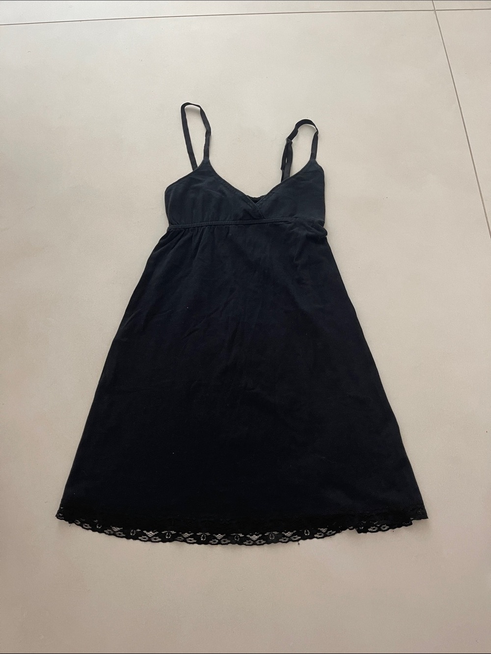 BloomChic Black Lace-Trim Camisole Slip